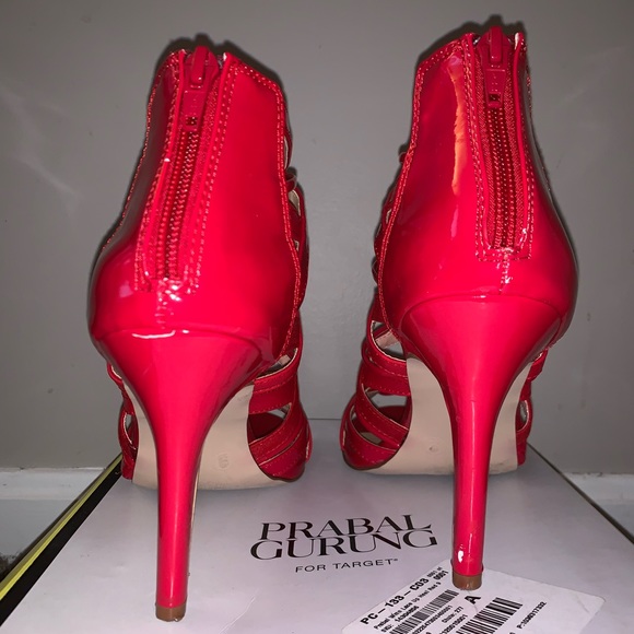 Prabal Gurung for Target - Red Lace Up Heels - Picture 5 of 8